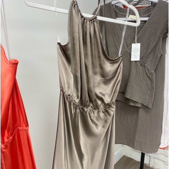 Halter dress sexy satin looking